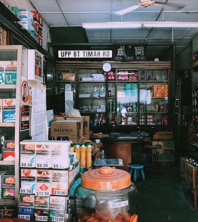 Explore the charm of a vintage grocery store located at Upper Bukit Timah Road featuring diverse products and classic decor.